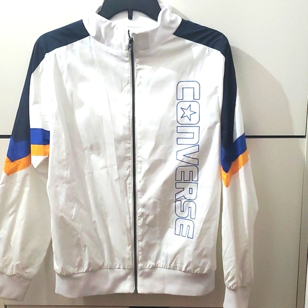 Converse Kid’s Youth XL Track Jacket – White NEW, Athletic Street Style